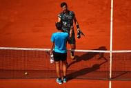 Karen Khachanov (far) and Dominic Thiem